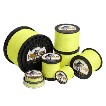 2000M 2187Yds Fluorescent Yellow 10lb-200lb HERCULES PE Braided Fishing Line 8 Strands HERCULES